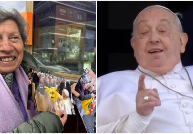 Papa Francesco e la Signora coi fiori gialli